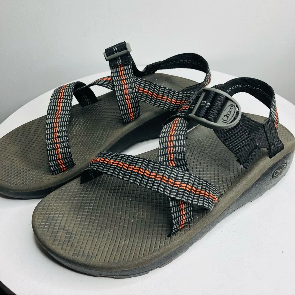 Chaco Z Cloud Traffic Orange men’s summer sandals SZ 13. RR2 - Picture 4 of 10